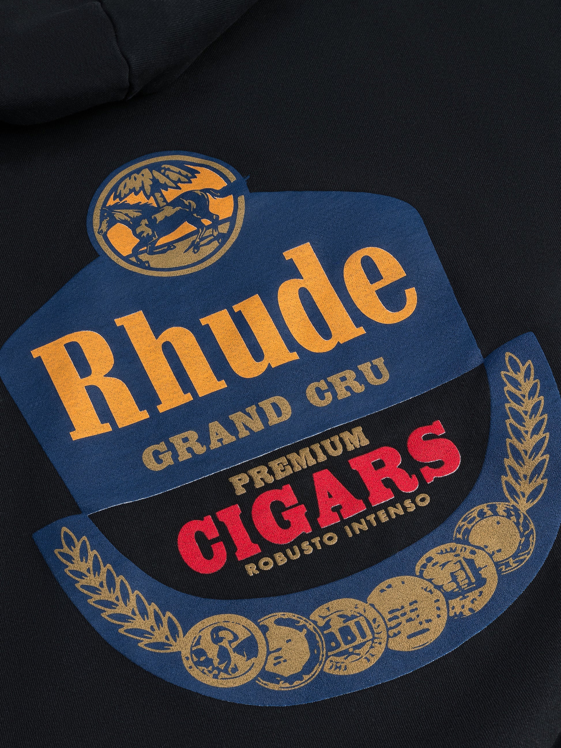 RHUDE GRAND CRU HOODIE - VTG BLACK