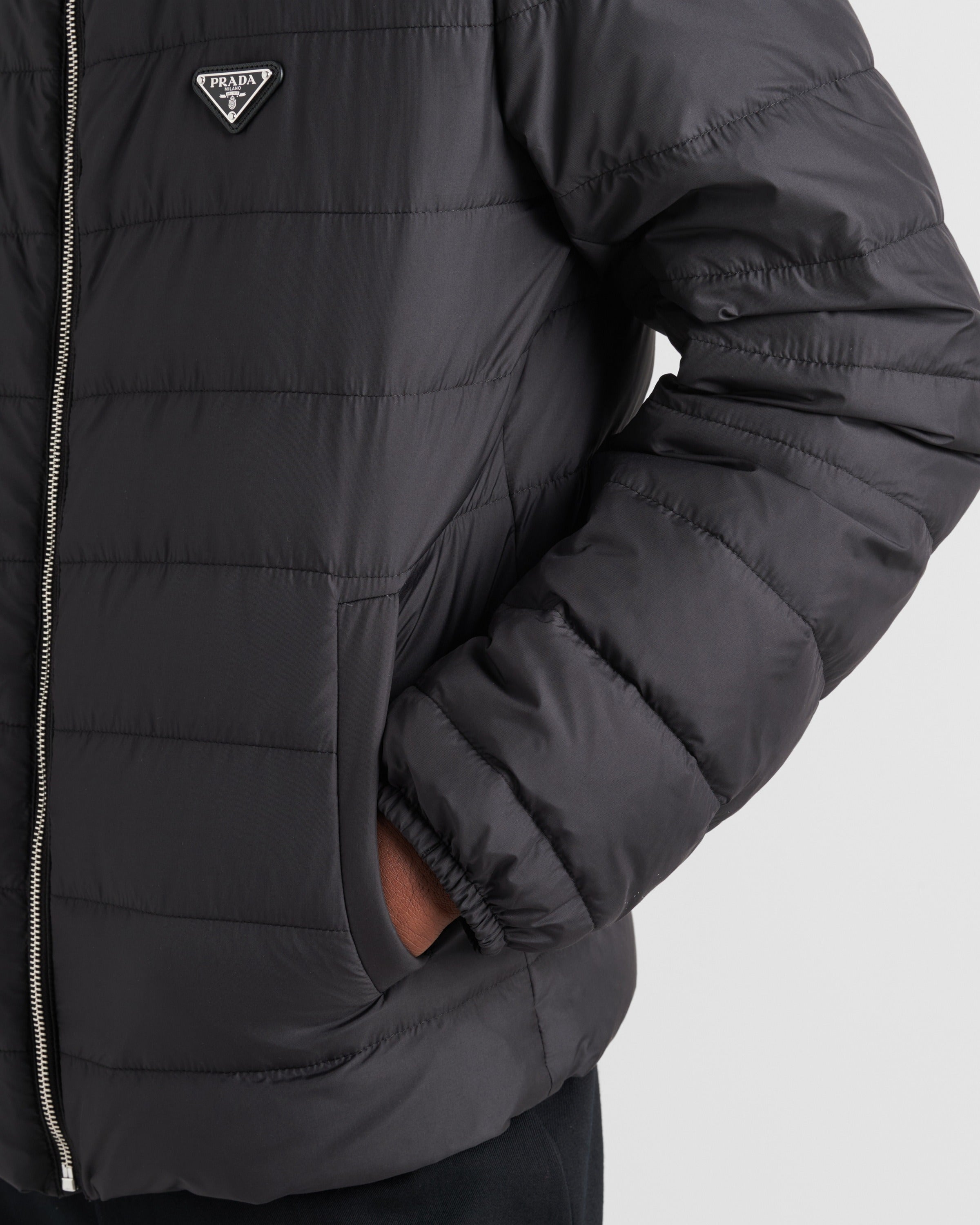 Medium weight polyester down jacket Black
