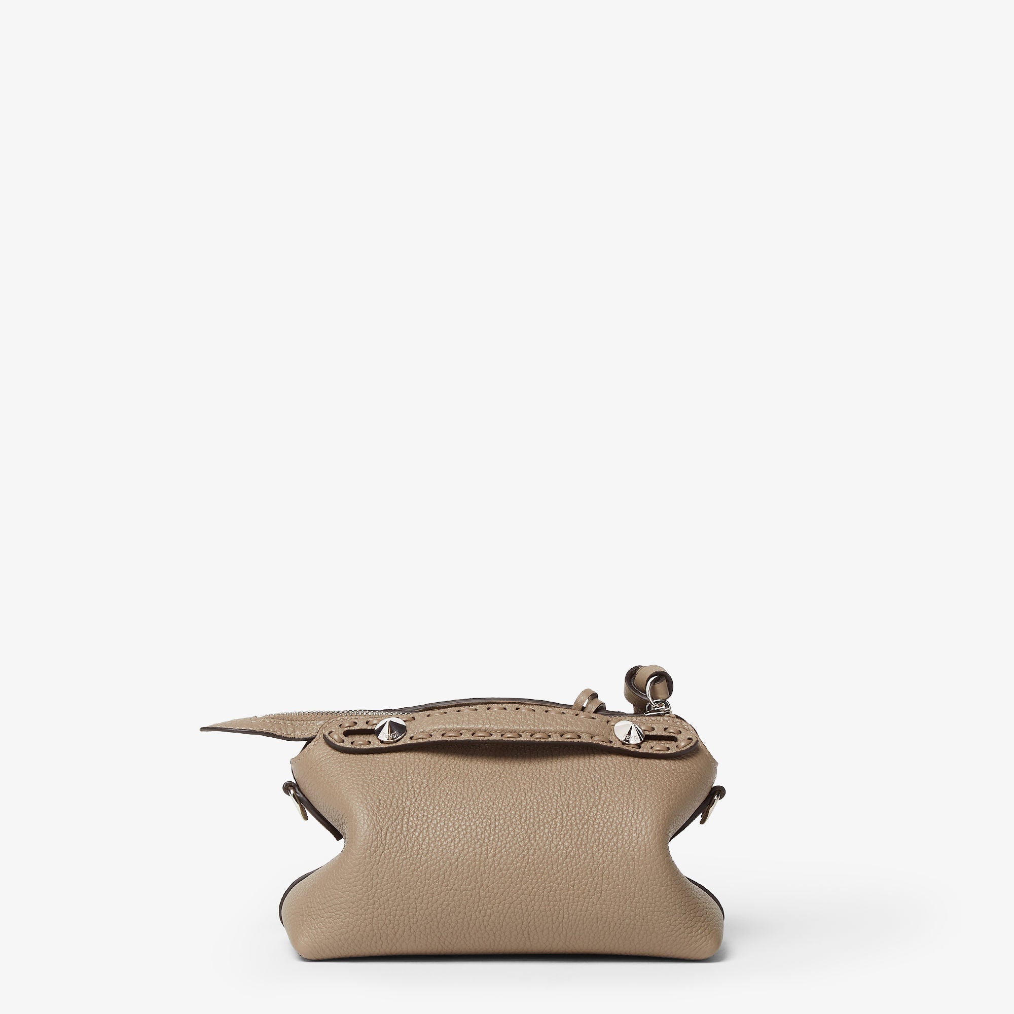 By The Way Selleria Mini Dove gray Selleria mini-bag with 156 hand-sewn topstitches