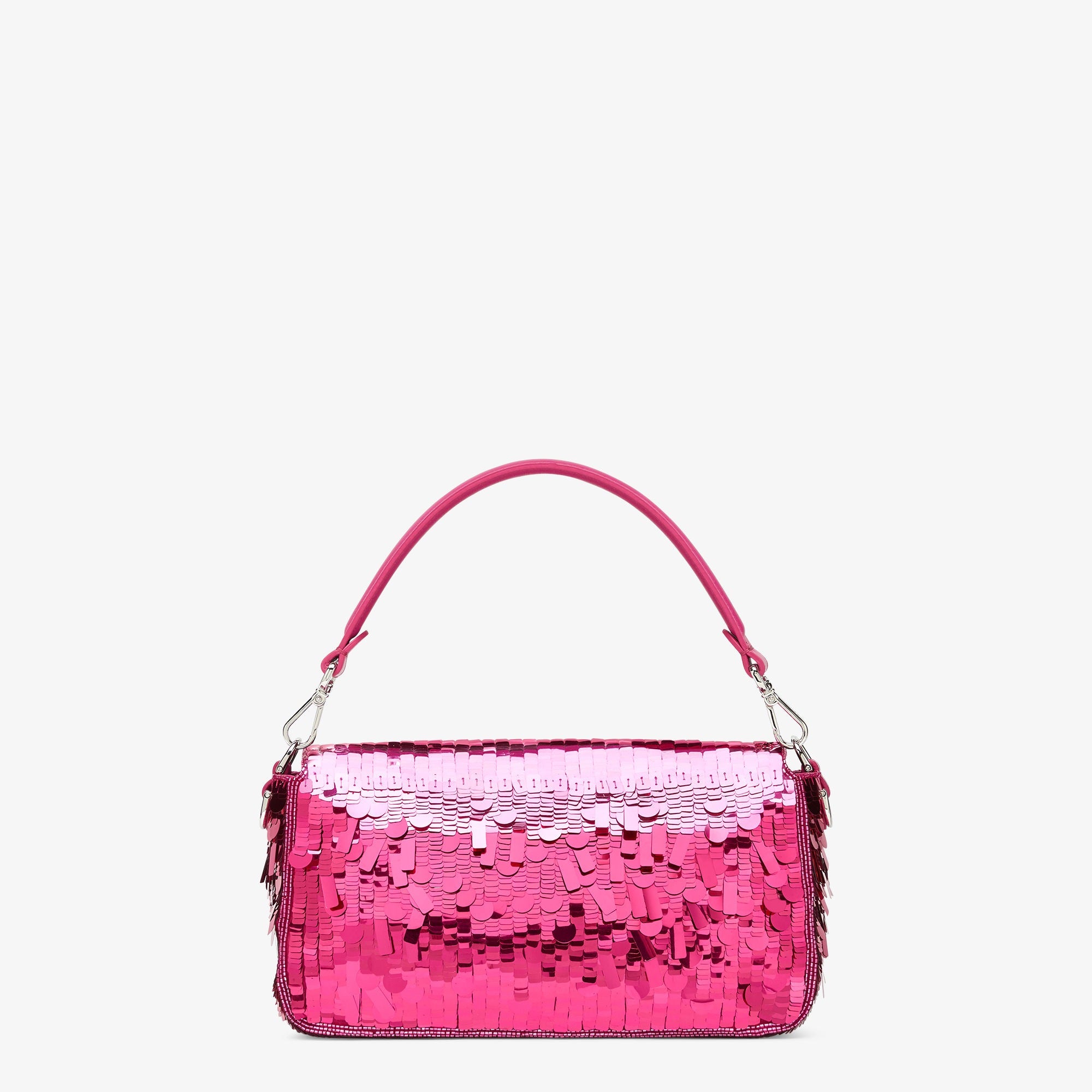 Baguette Fuchsia sequinned bag