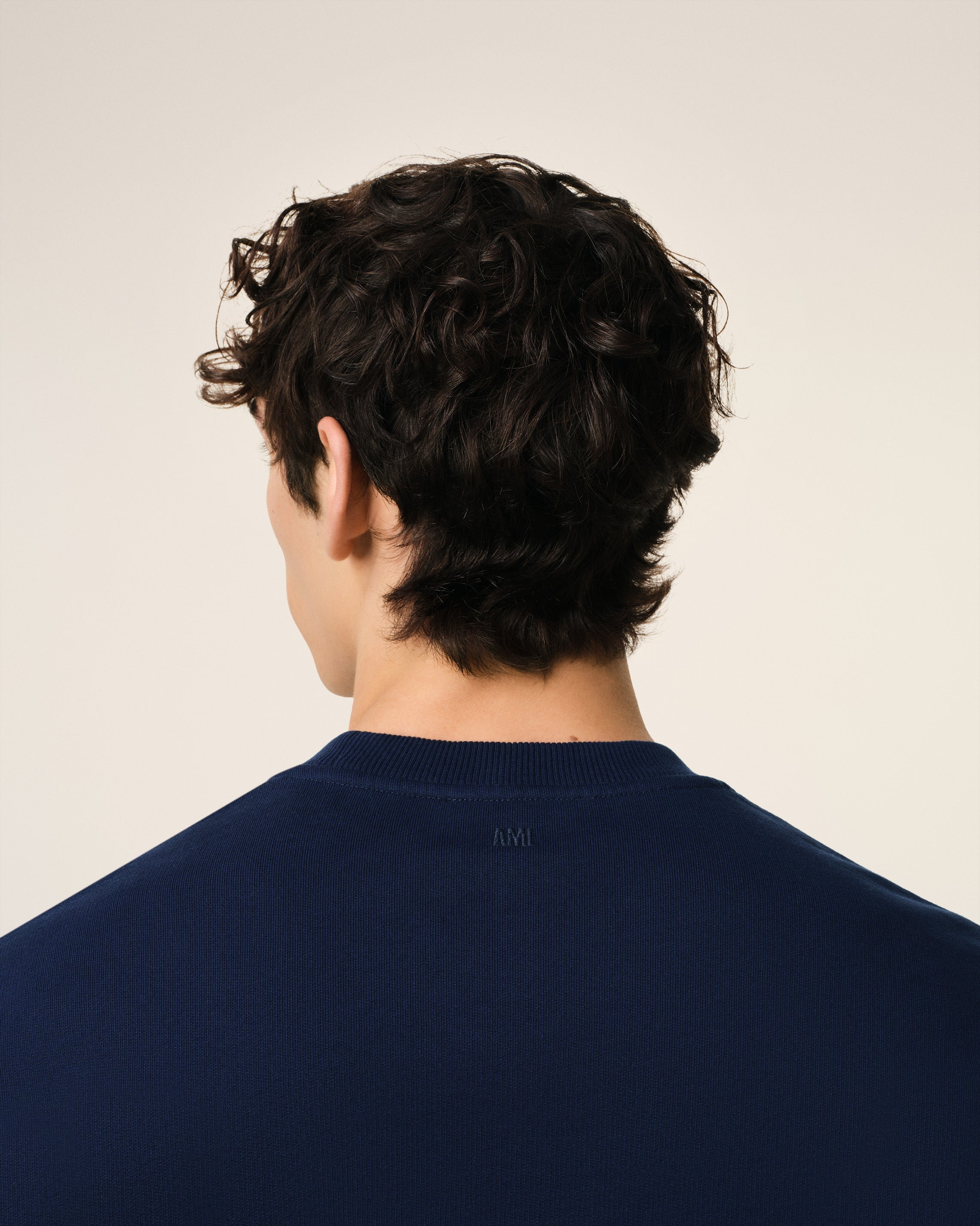 NAVY COTTON AMI DE COEUR SWEATSHIRT NIGHT BLUE