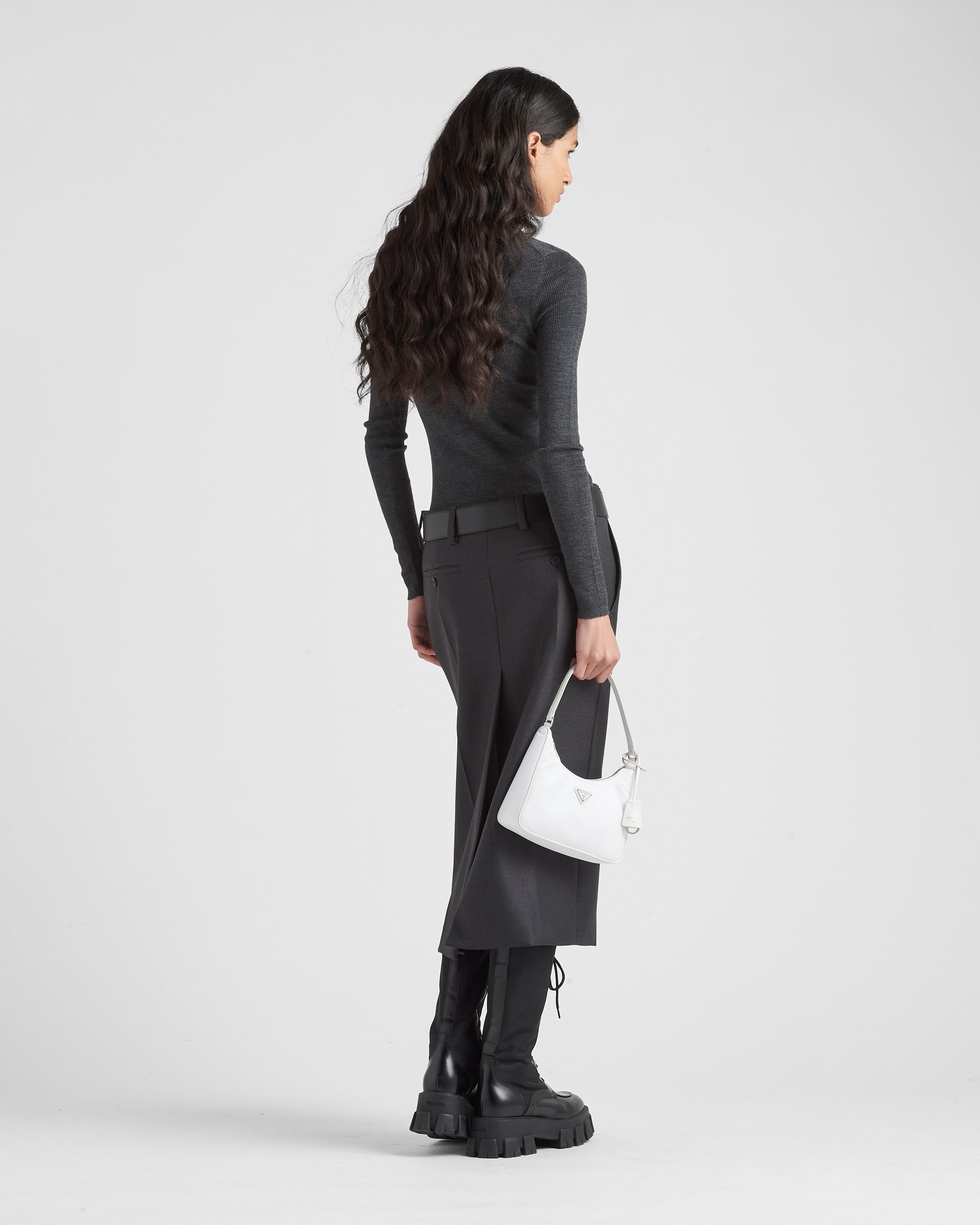 Superfine wool turtleneck sweater Anthracite Gray
