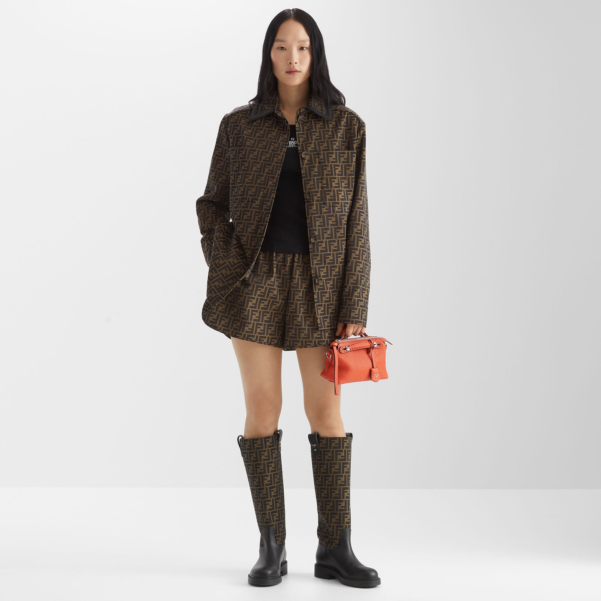 By The Way Selleria Mini Orange Selleria mini-bag with 156 hand-sewn topstitches