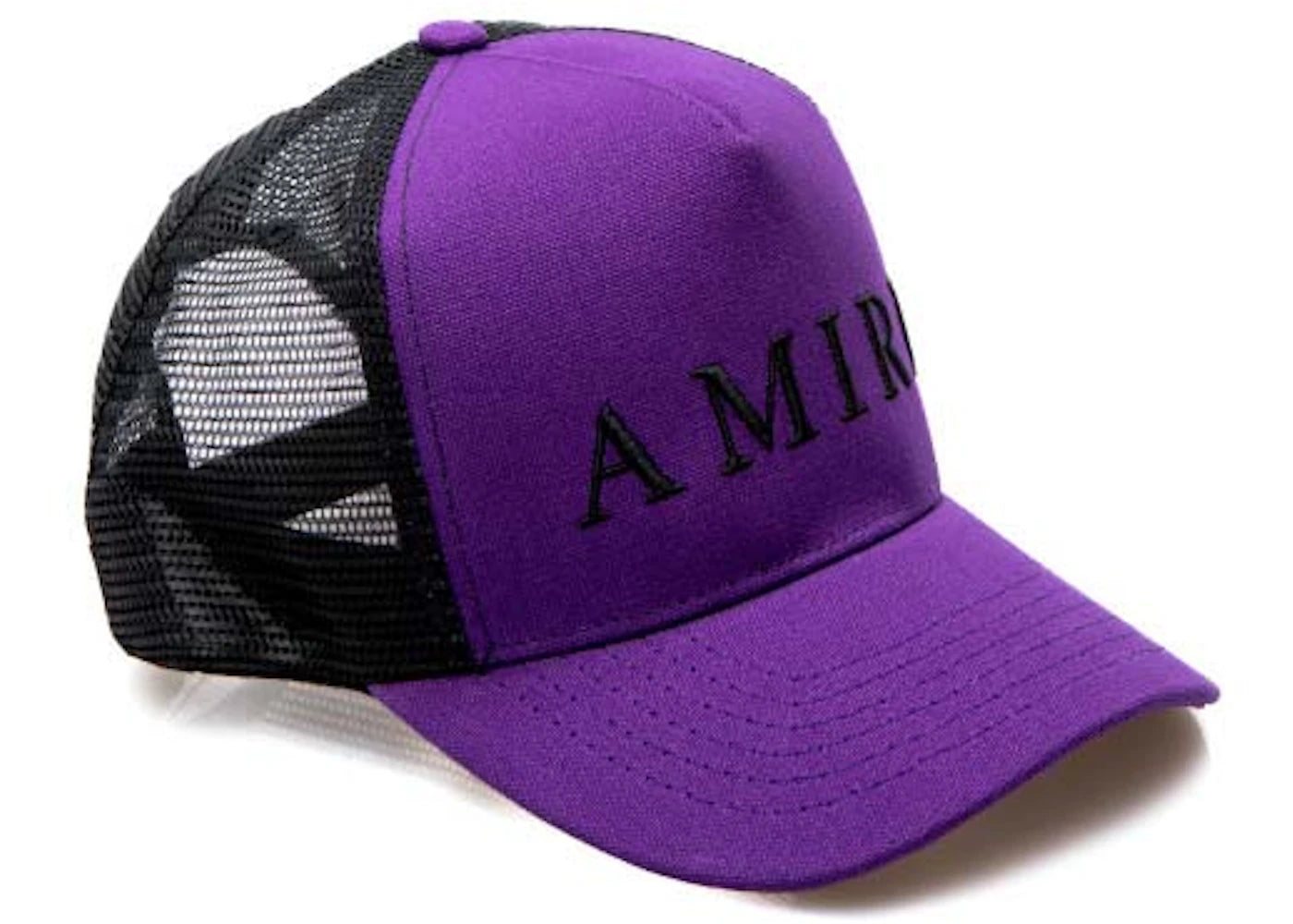 AMIRI Embroidered Logo Trucker Cap Purple/Black