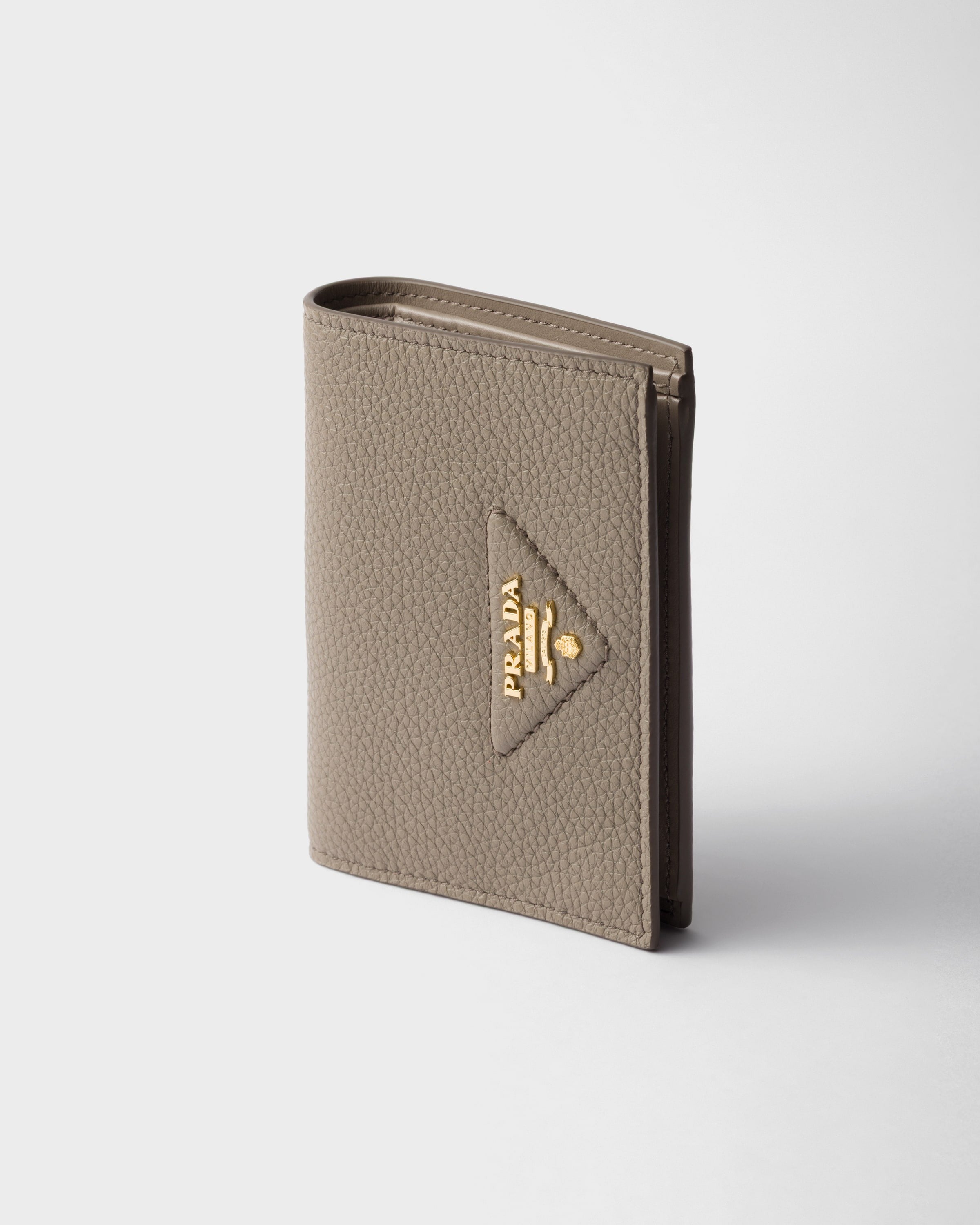 Small leather wallet Clay Grey