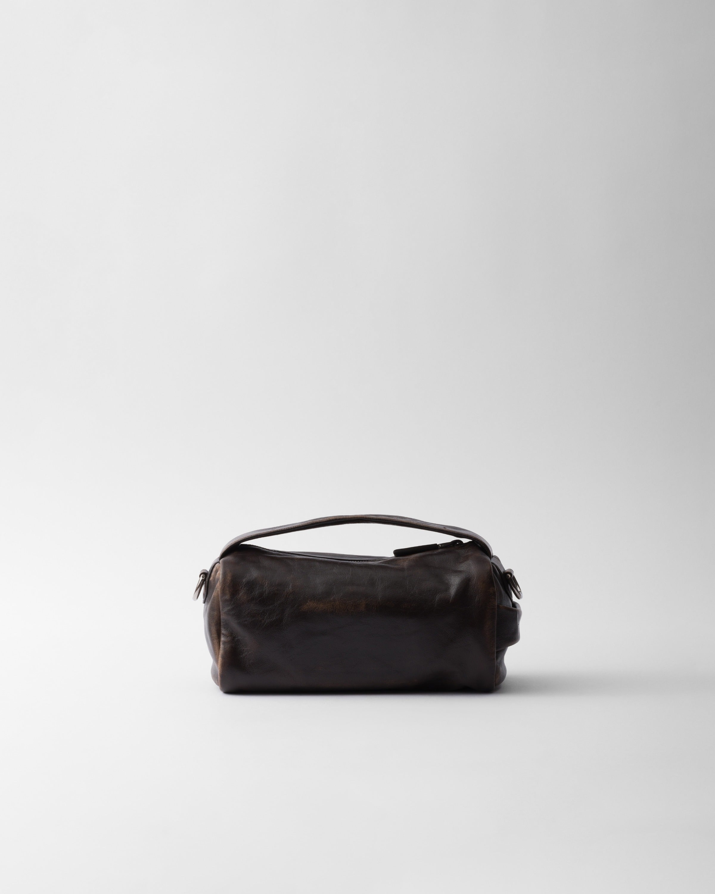 Nappa leather shoulder bag Dark Brown