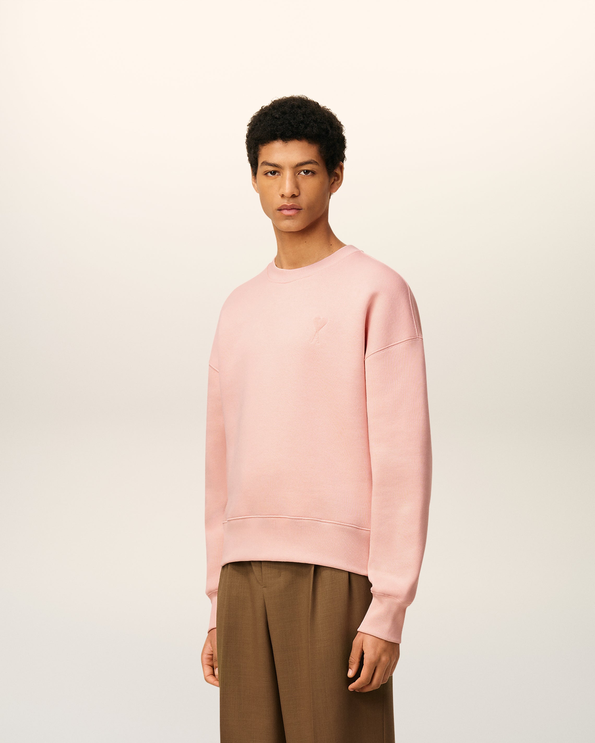 Pink Cotton Ami De Coeur Sweatshirt POWDER