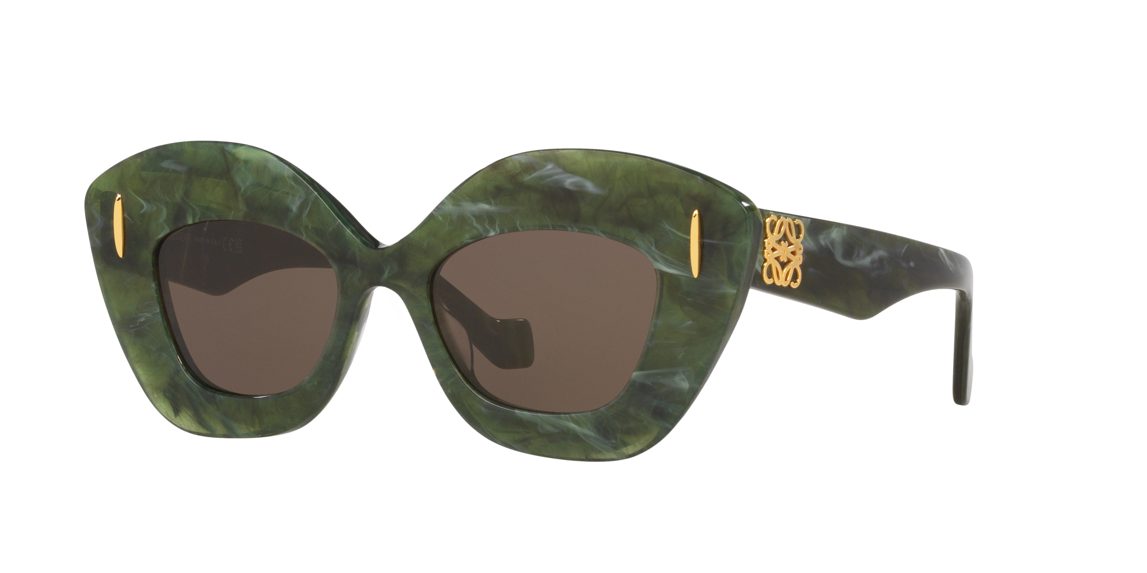 LOEWE LW40127I Green - Women Sunglasses, Brown Lens