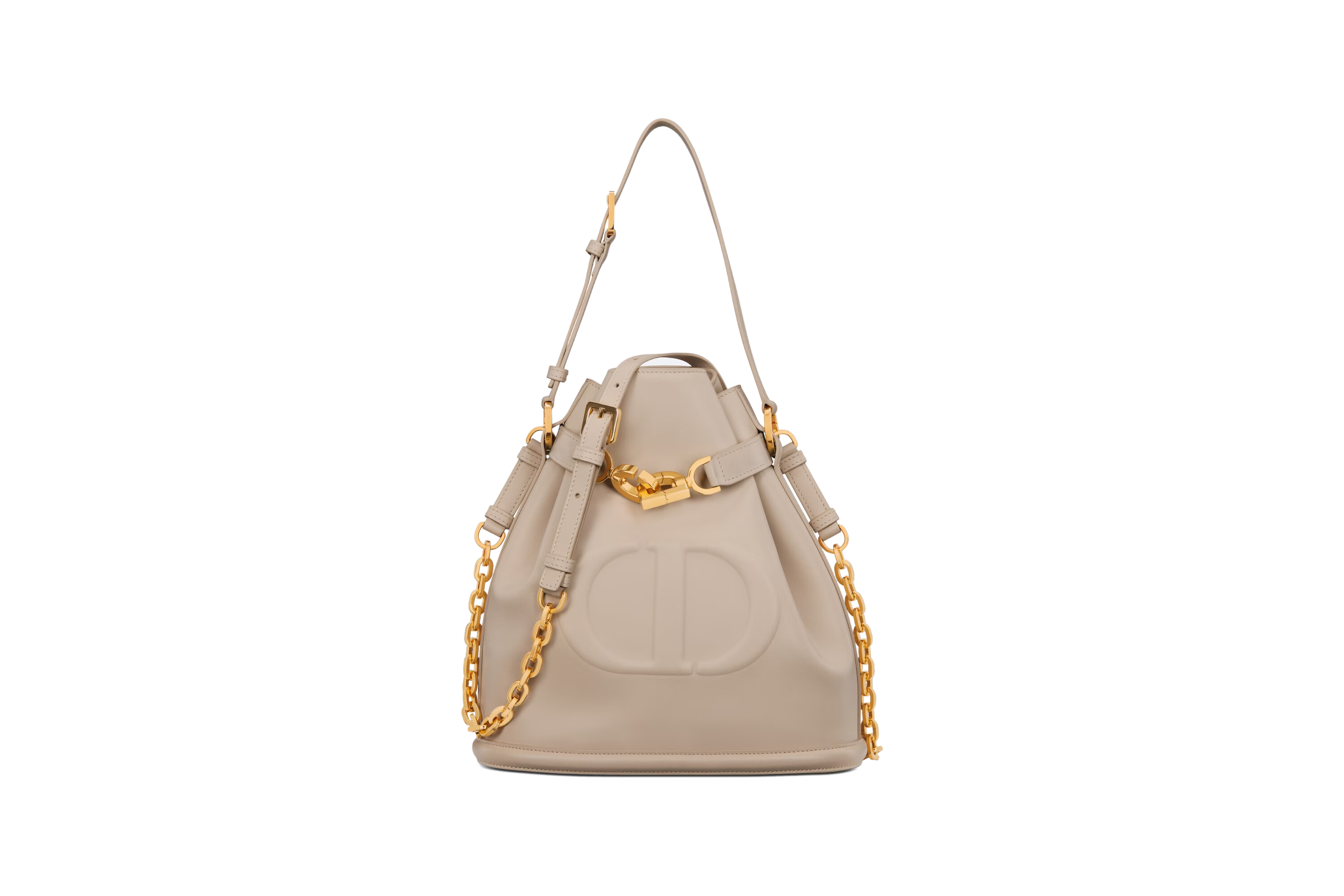 MEDIUM C'EST DIOR BAG Powder Beige CD Embossed Calfskin