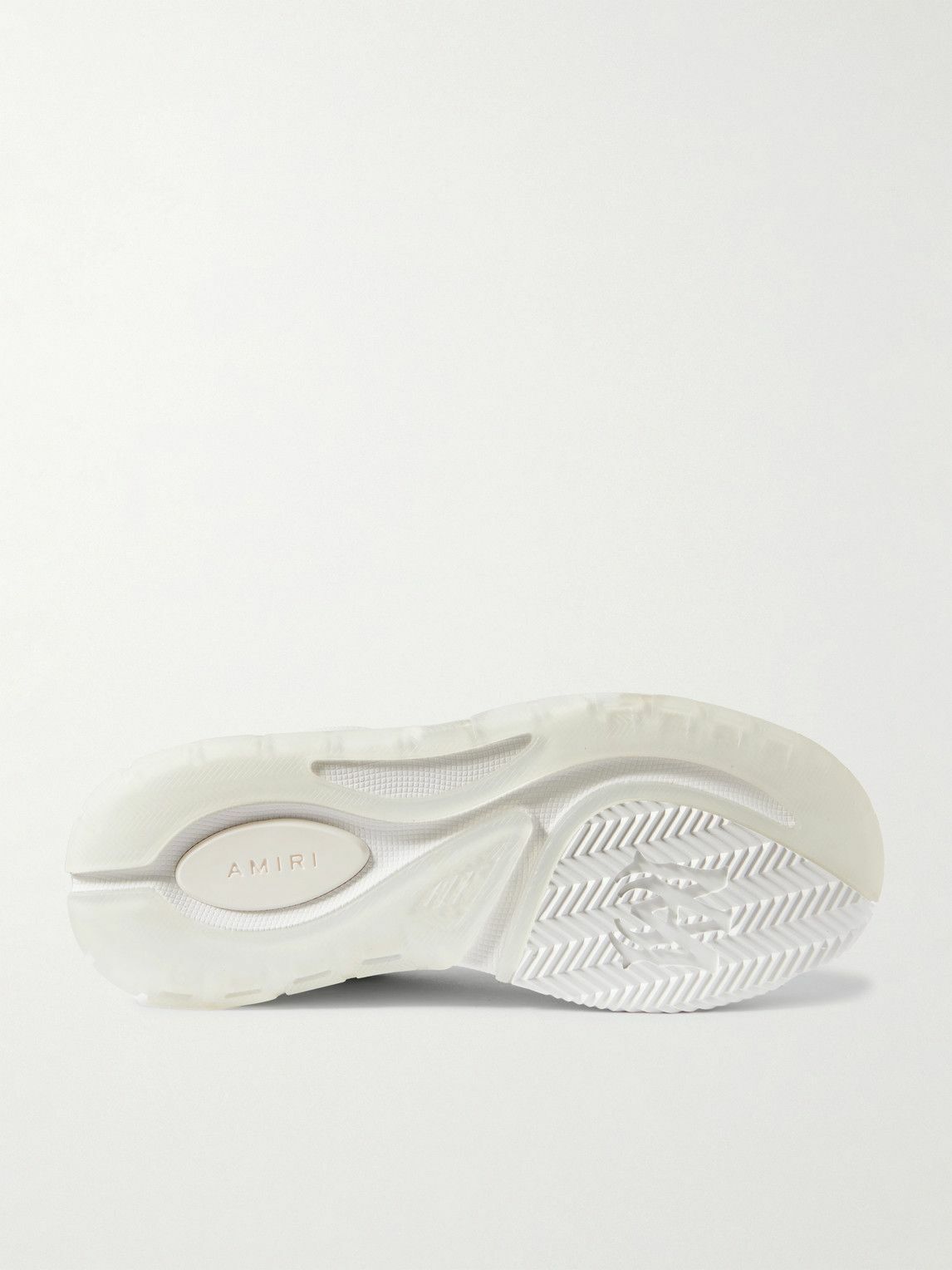 AMIRI - MA-1 Embellished Metallic Full-Grain Leather Sneakers - White