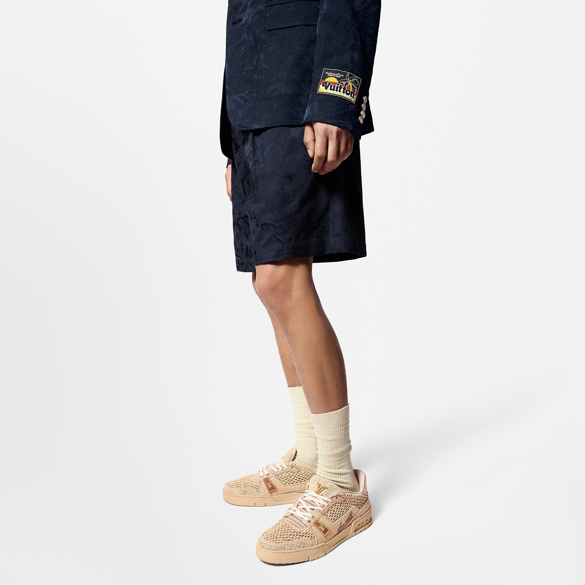 LV Trainer Sneaker Raffia Beige