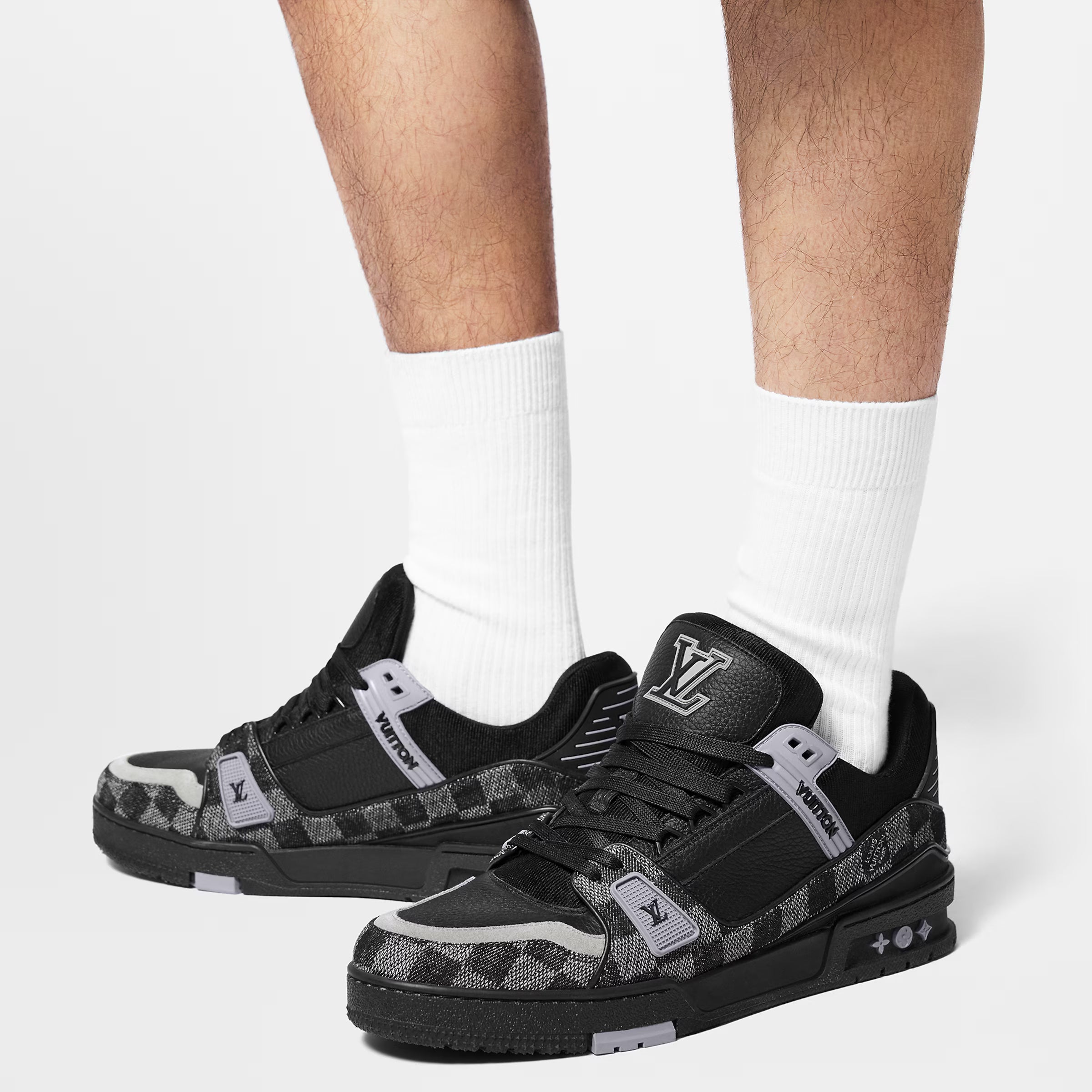 LV Trainer Sneaker Damier Denim Black