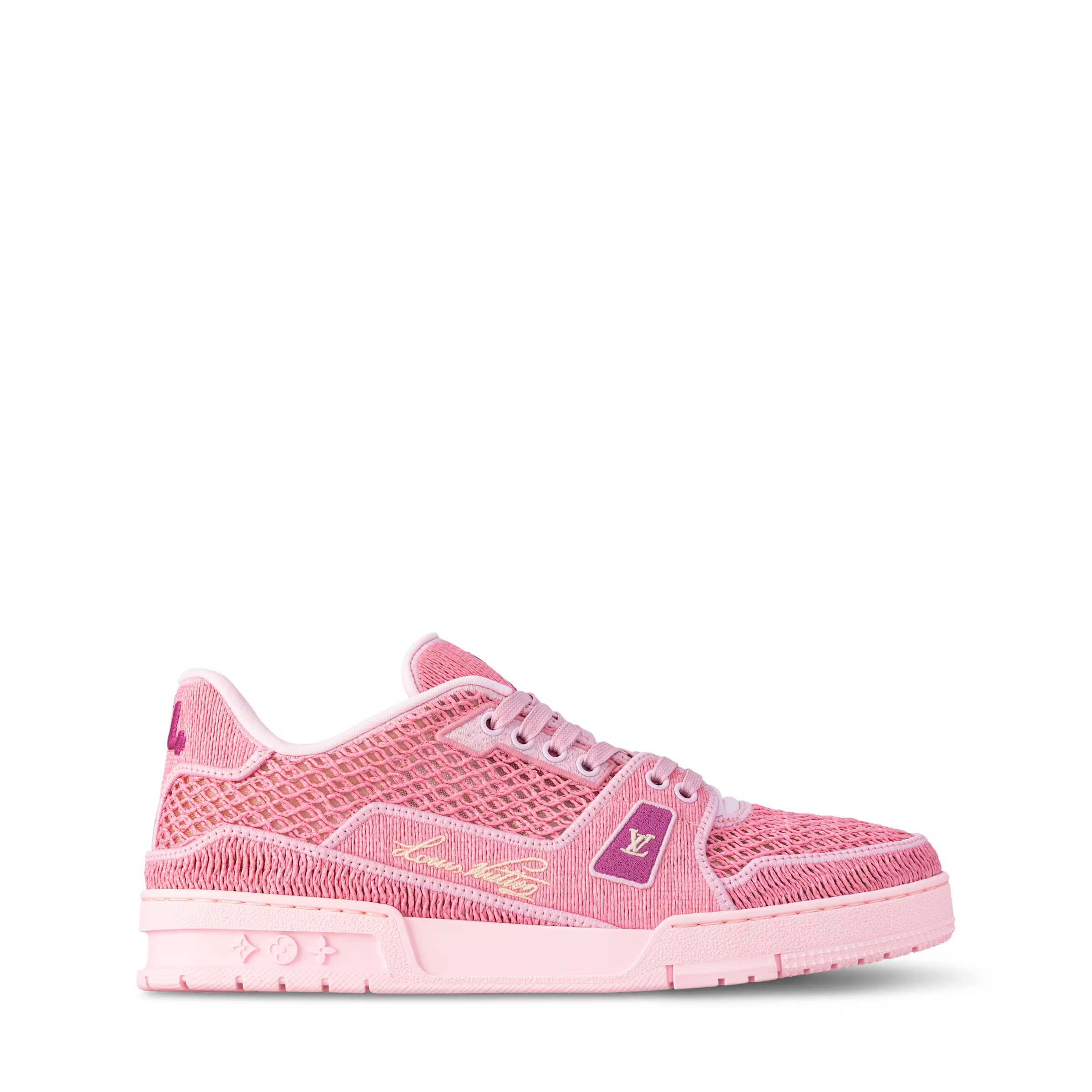 LV Trainer Sneaker Raffia Pink