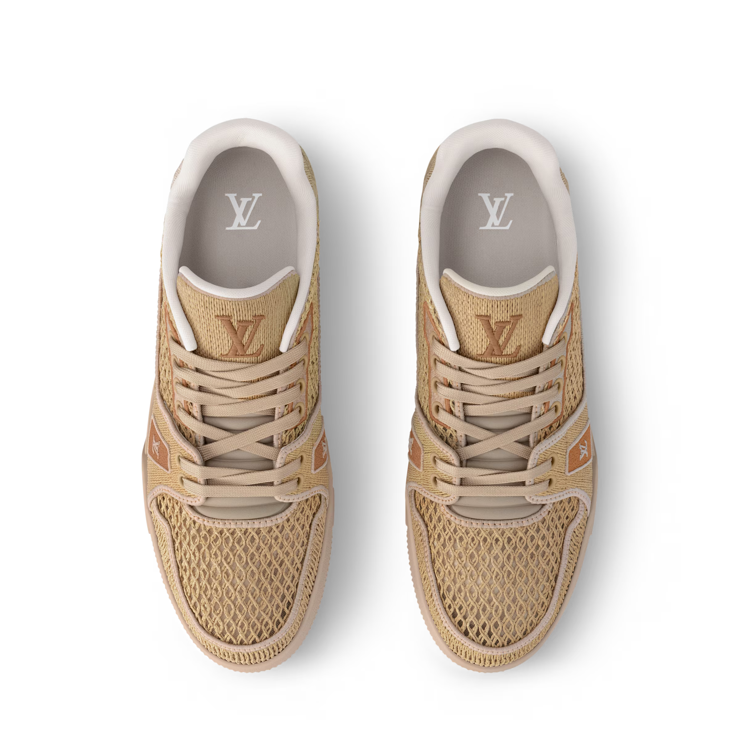 LV Trainer Sneaker Raffia Beige
