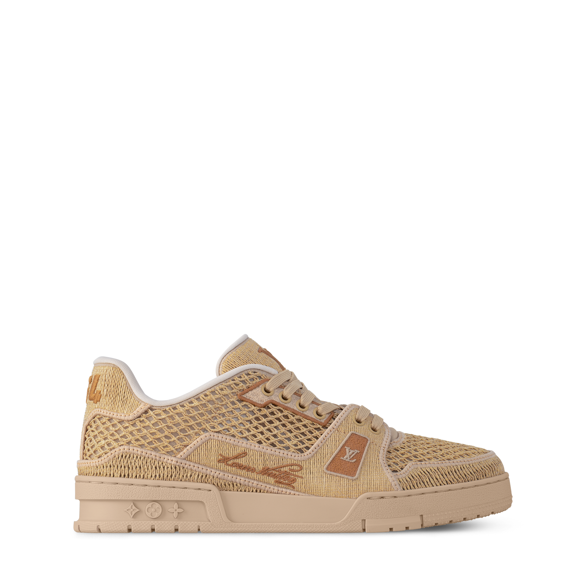 LV Trainer Sneaker Raffia Beige