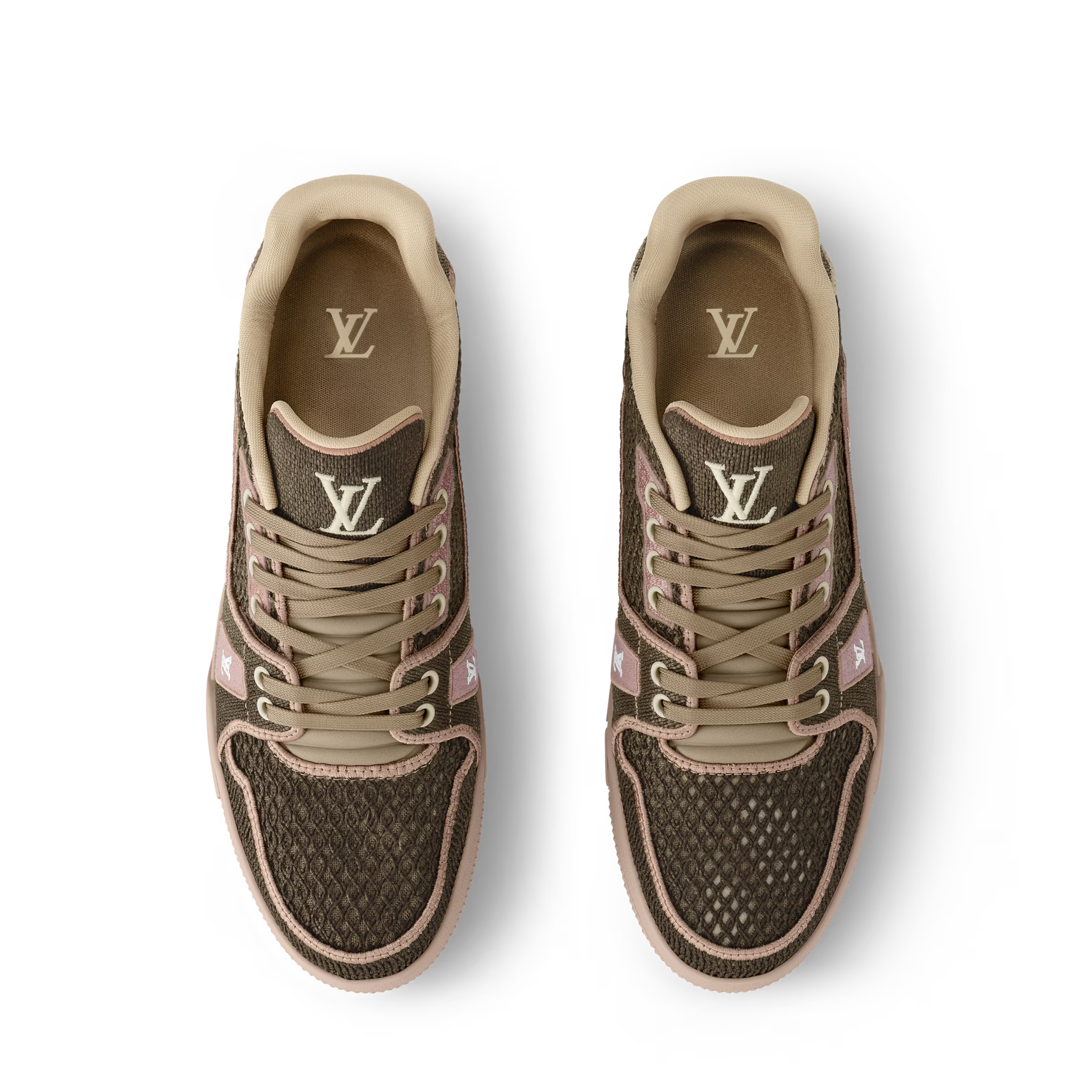 LV Trainer Sneaker Raffia Marron