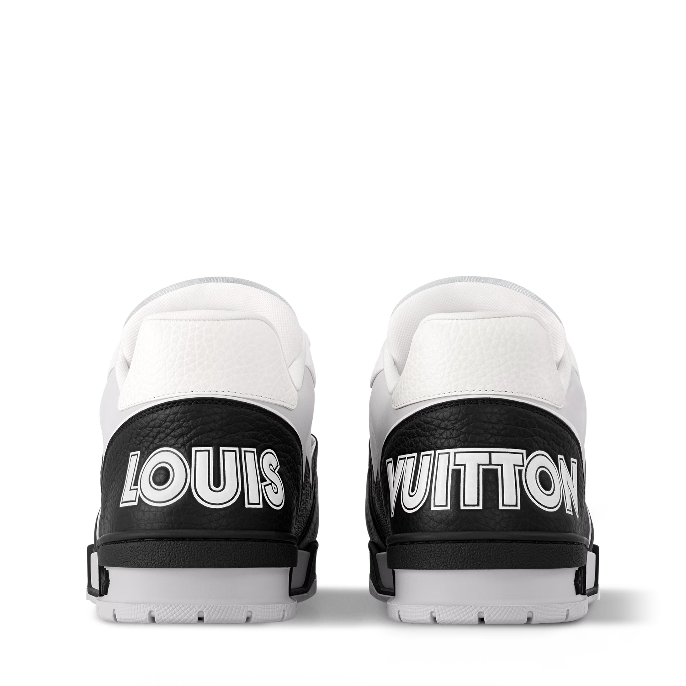 LV Trainer Sneaker Leather Velcro Stap Black