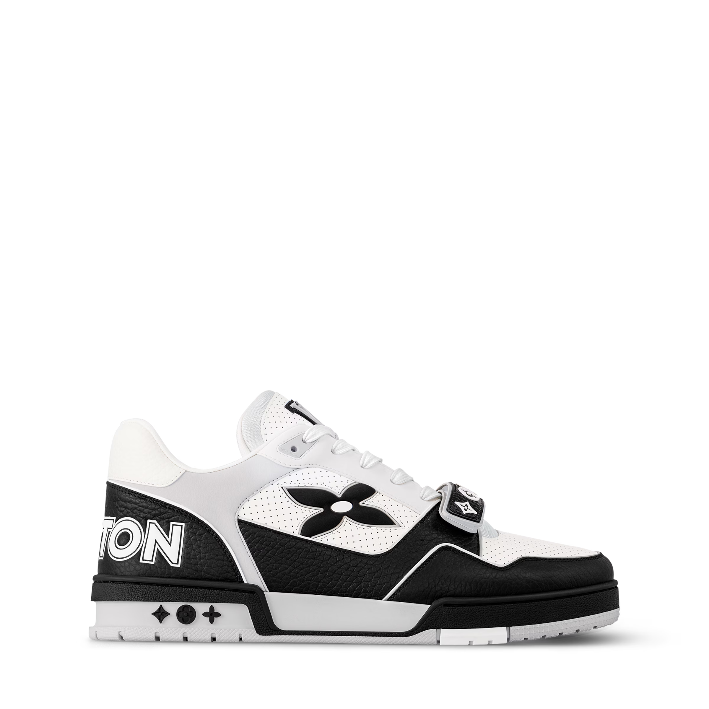 LV Trainer Sneaker Leather Velcro Stap Black