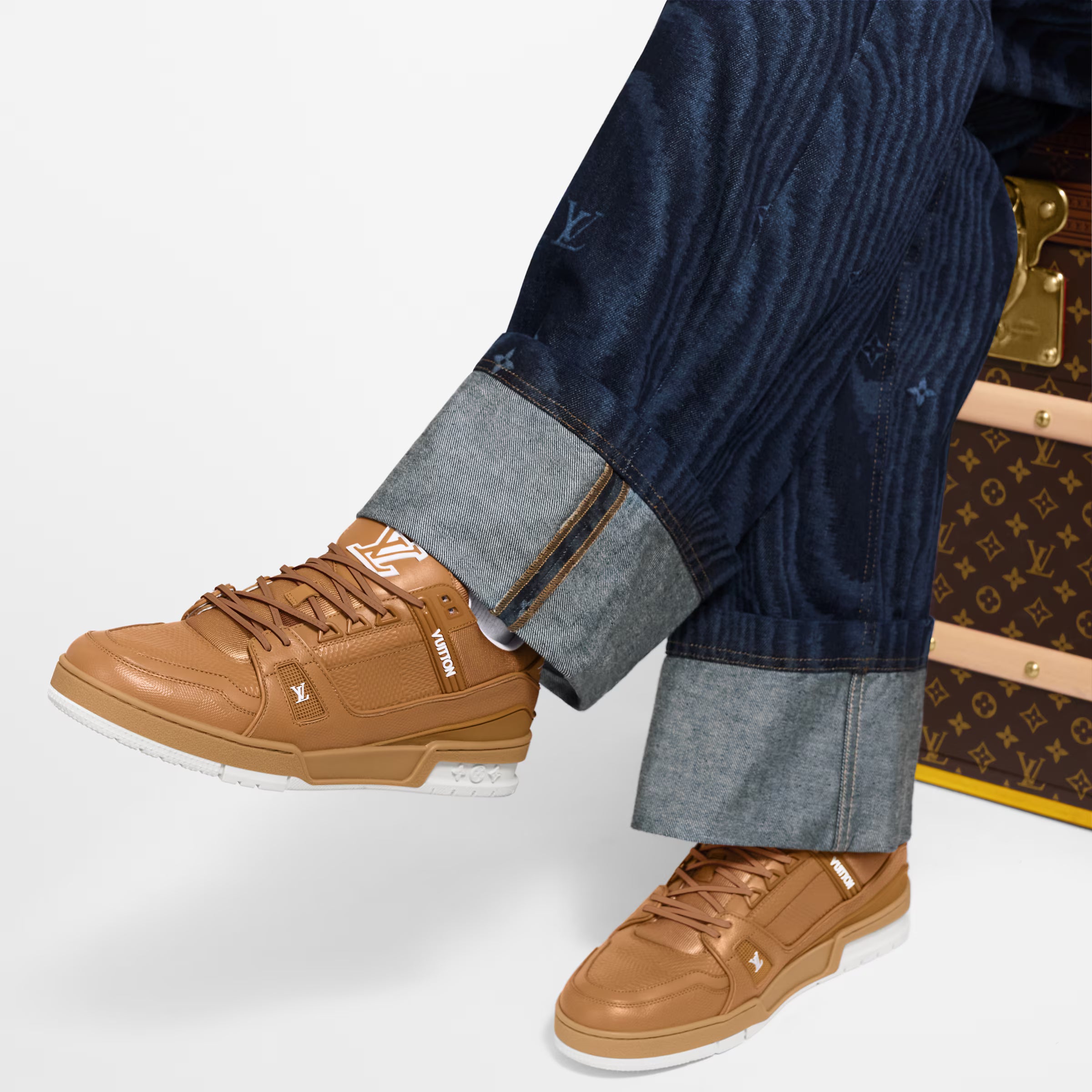 LV Trainer Sneaker Cognac Brown