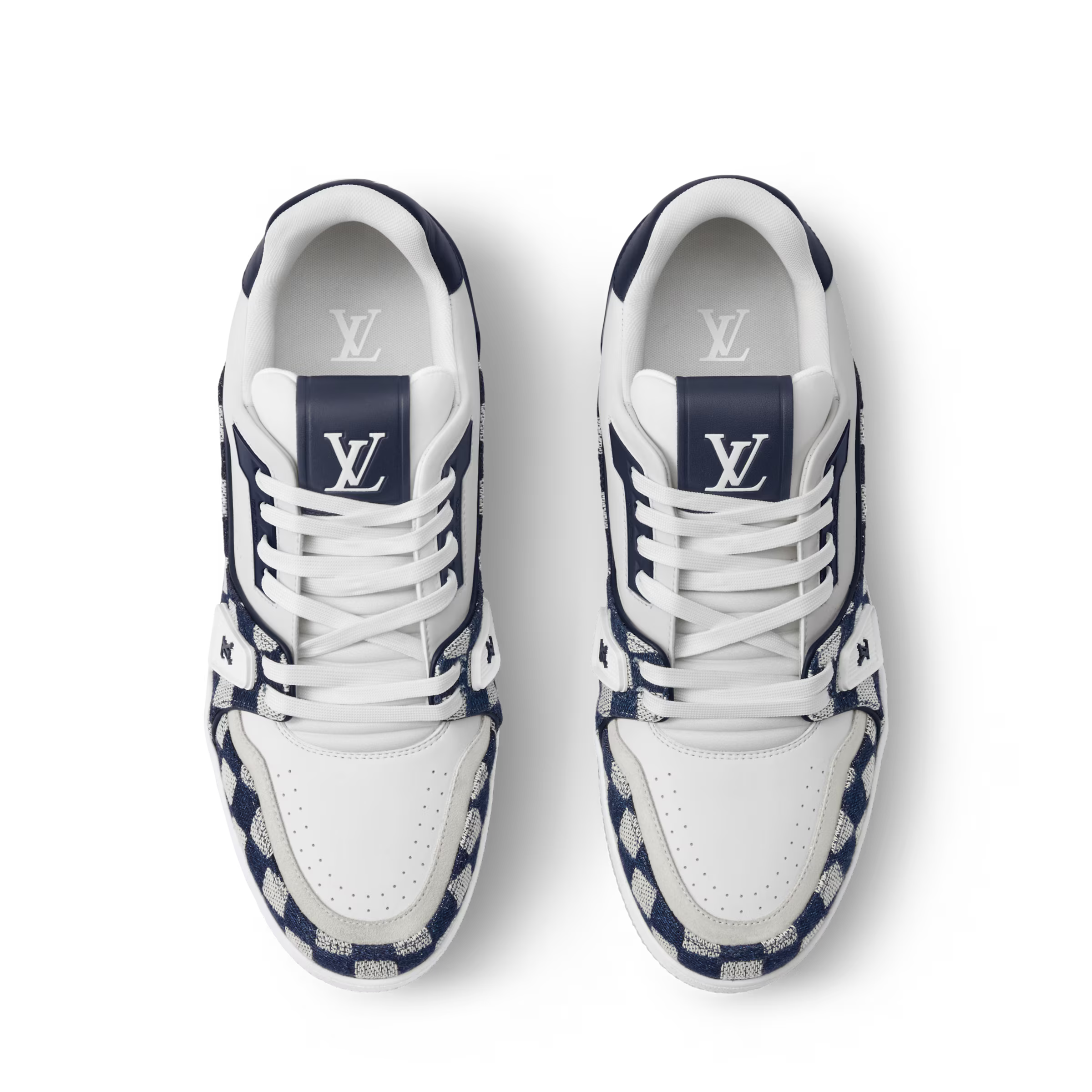 LV Trainer Sneaker Damier Denim White