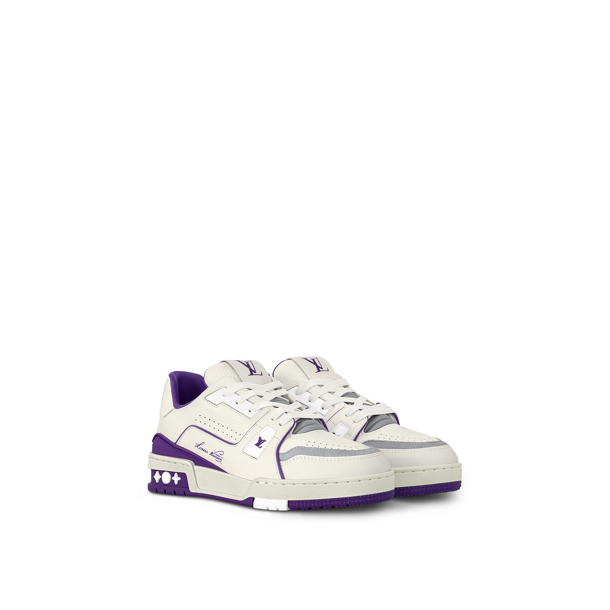 LV Trainer Sneaker White/Purple Women's