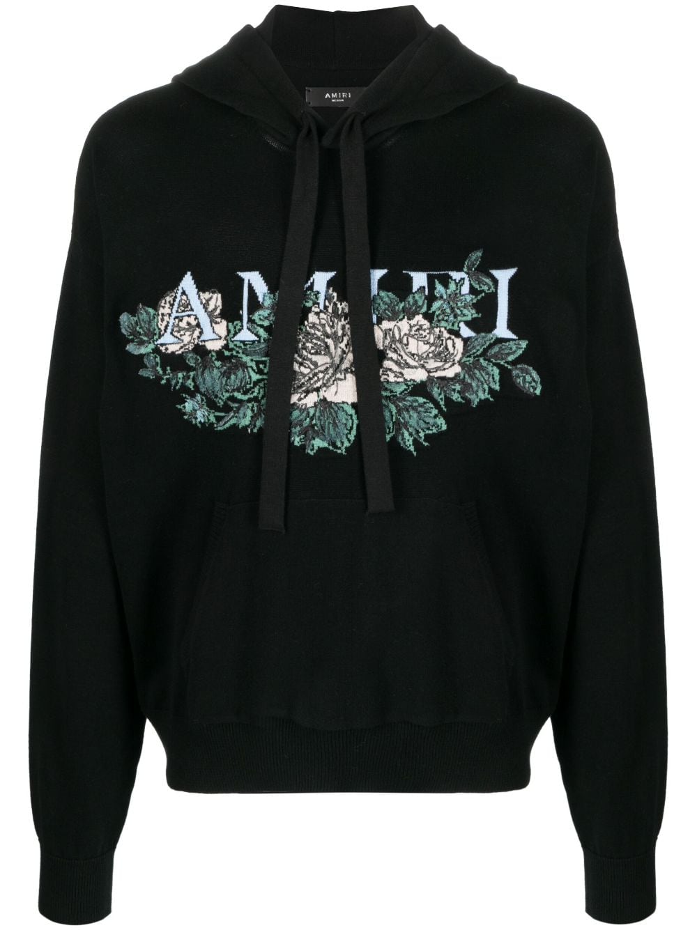 Intarsia-knit logo hoodie