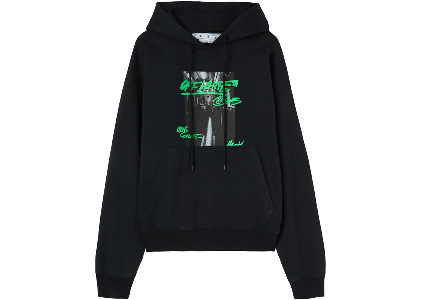 Off-White Metro Type Skate Hoodie Black/Green