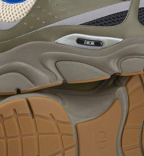 Dior B22 Cream and Black Technical Mesh and Olive