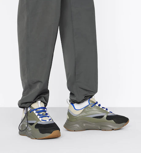 Dior B22 Cream and Black Technical Mesh and Olive