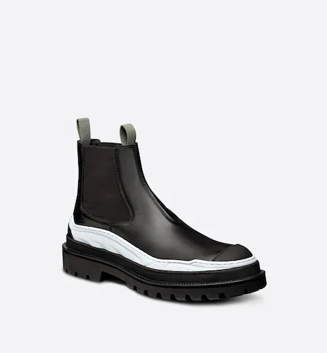 Dior DIOR AND SACAI CHELSEA BOOT Black Smooth Calfskin