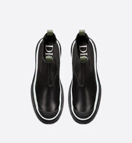 Dior DIOR AND SACAI CHELSEA BOOT Black Smooth Calfskin