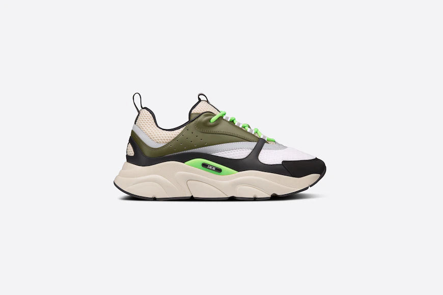 Dior B22 Cream and White Technical Mesh with Olive and Black