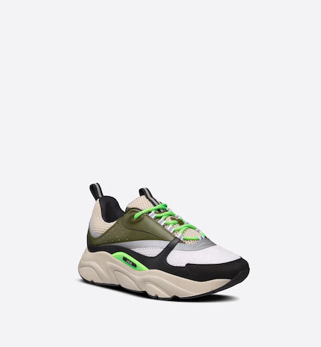 Dior B22 Cream and White Technical Mesh with Olive and Black
