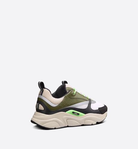 Dior B22 Cream and White Technical Mesh with Olive and Black