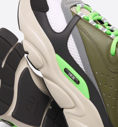 Dior B22 Cream and White Technical Mesh with Olive and Black