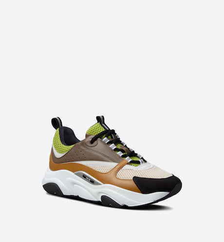 Dior B22 Green and White Technical Mesh with Ebony and Camel