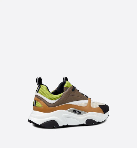 Dior B22 Green and White Technical Mesh with Ebony and Camel