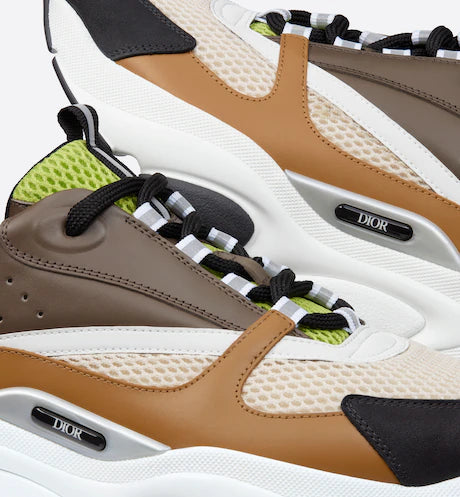 Dior B22 Green and White Technical Mesh with Ebony and Camel