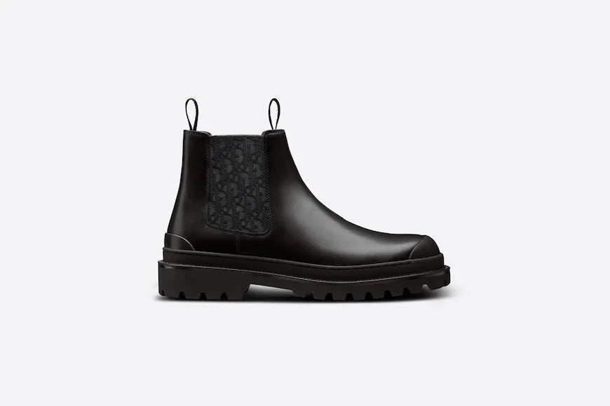 Dior DIOR EXPLORER CHELSEA BOOT Black Smooth Calfskin and Dior Oblique Motif