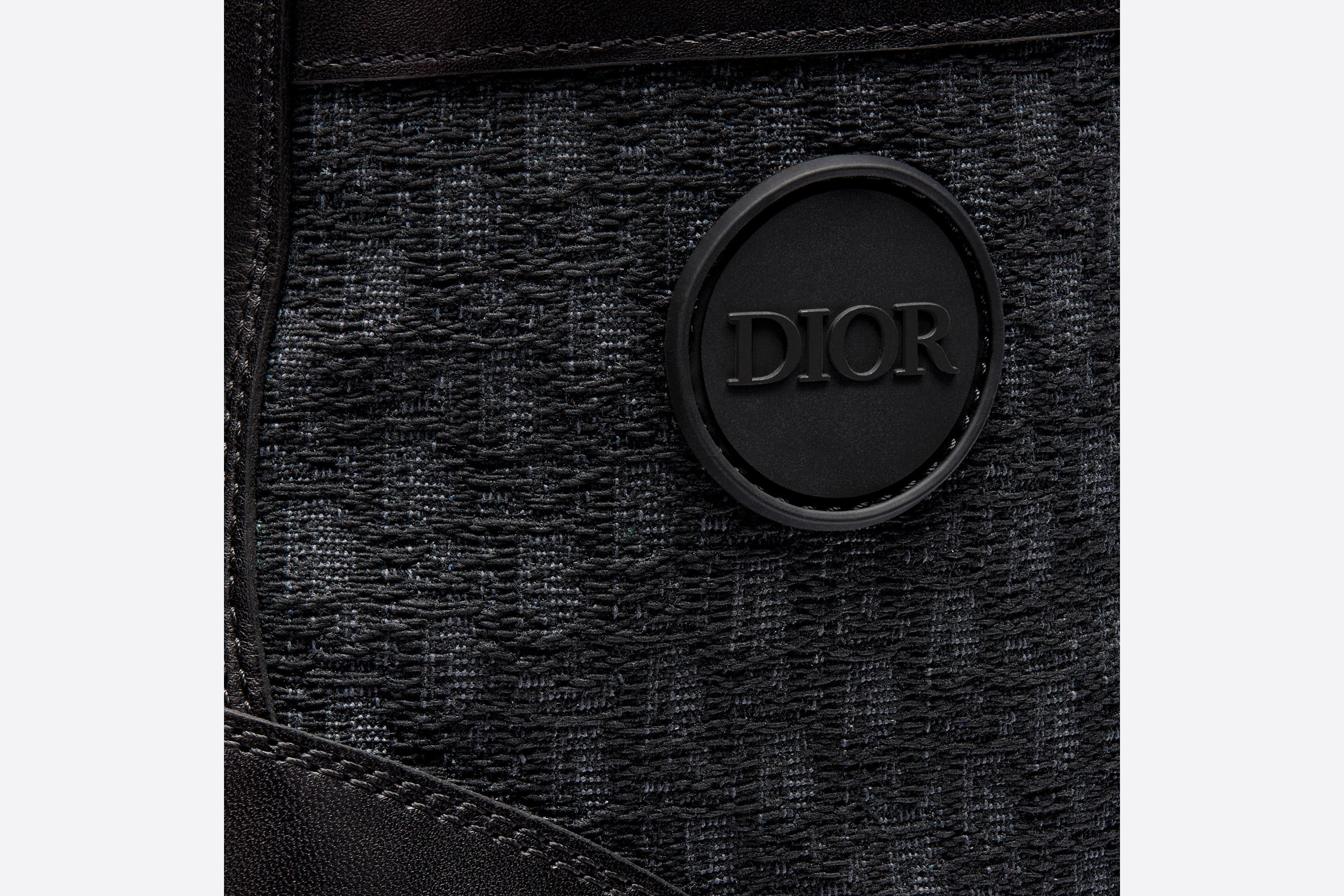 Dior DIOR EXPLORER ANKLE BOOT Black Smooth Calfskin and Dior Oblique Jacquard