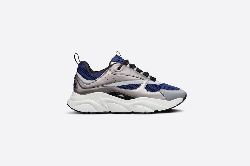 Dior B22 Blue Technical Mesh and Silver-Tone