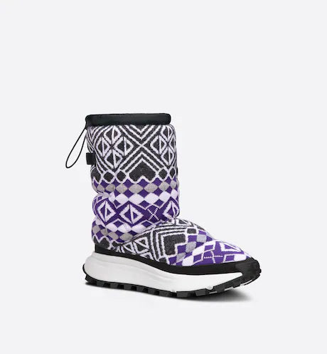 Dior DIOR SNOW SKI ANKLE BOOT Purple, Deep Gray and White CD Diamond Ski Capsule Technical Mesh