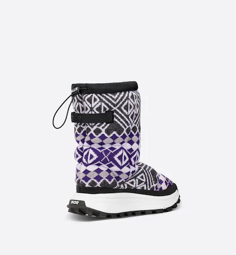 Dior DIOR SNOW SKI ANKLE BOOT Purple, Deep Gray and White CD Diamond Ski Capsule Technical Mesh