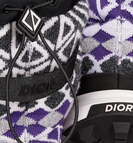 Dior DIOR SNOW SKI ANKLE BOOT Purple, Deep Gray and White CD Diamond Ski Capsule Technical Mesh