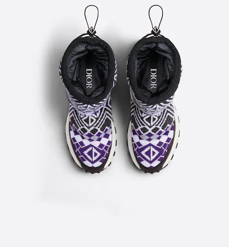 Dior DIOR SNOW SKI ANKLE BOOT Purple, Deep Gray and White CD Diamond Ski Capsule Technical Mesh
