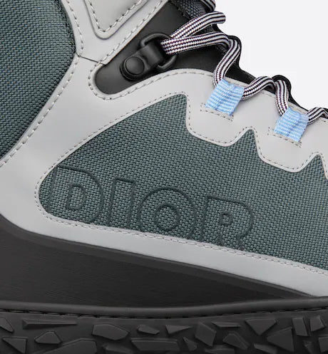 Dior DIORIZON HIKING ANKLE BOOT Green-Gray Technical Mesh and Black Rubber