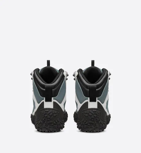 Dior DIORIZON HIKING ANKLE BOOT Green-Gray Technical Mesh and Black Rubber