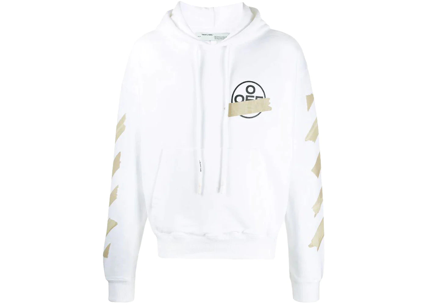 OFF-WHITE Tape Diag Arrows Hoodie White/Beige
