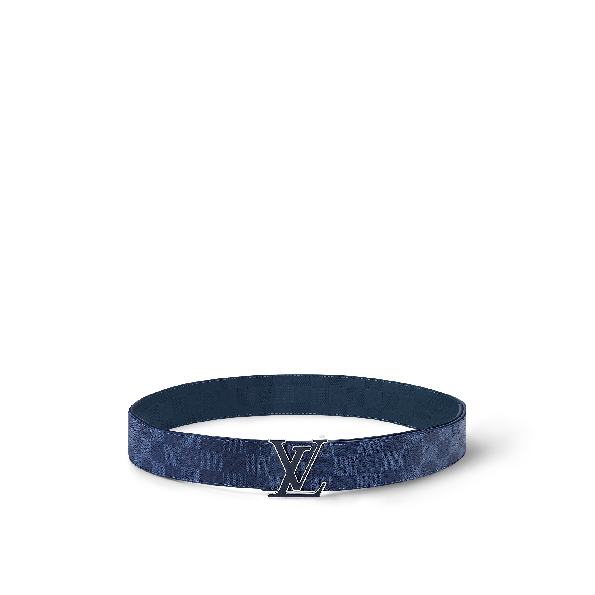 LV Initiales 40mm Reversible Belt SANS LIGNE ESTHETIQUE - Bleu