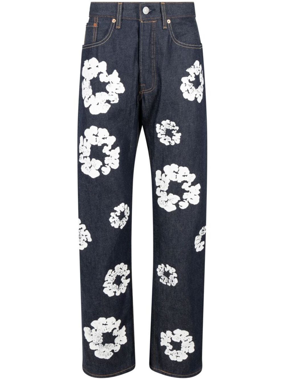 Denim Tears x Levi's Cotton Wreath-print "Selvedge" Jeans